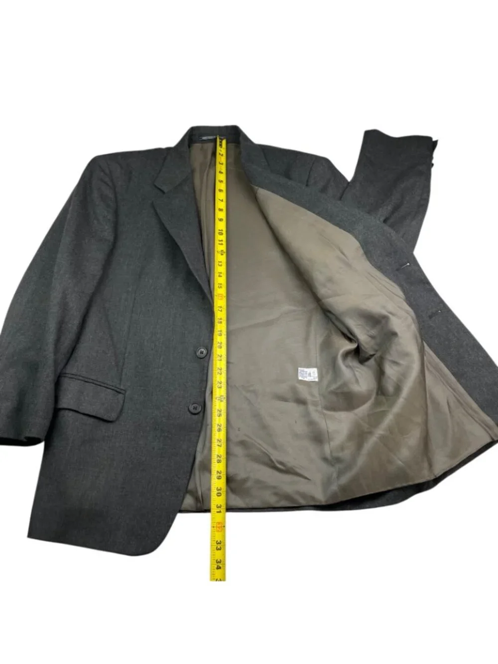 VTG United Colors Of Benetton Men's Flannel Blazer Gray • Italy • 42R US--52 EU